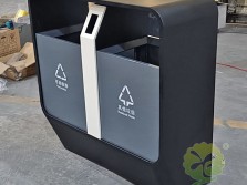 市政街道噴塑不銹鋼分類垃圾箱
